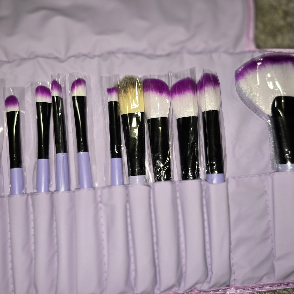 Purple Makeup Brush Set